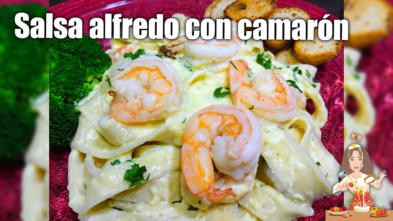 🍤SALSA  ALFREDO CON CAMARÓN EN 20 MINUTOS‼️