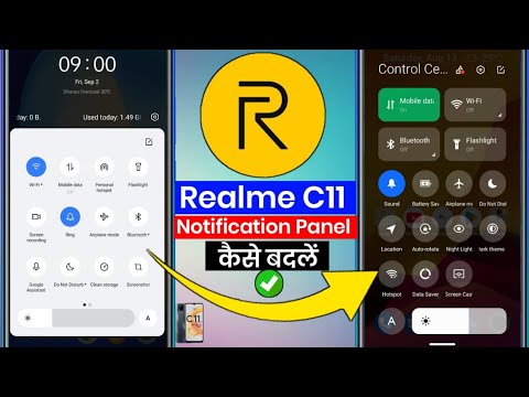 How to change notification panel Realme c11 || realme c11 2021 ...