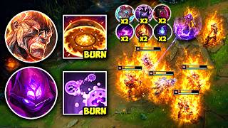 We stacked 20 burn effects at once and it's completely unfair... (DOUBLE MAGE BOT LANE)