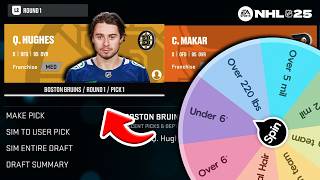 I Reset The NHL To Draft BUT A Random Wheel Decides Our Pick!