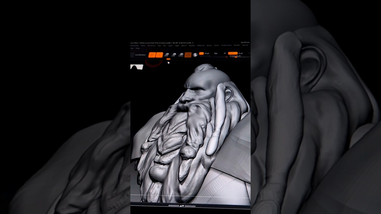 zbrush sculpting 3d character. 