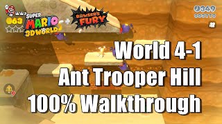 Super MARIO 3D World+Bowser's Fury  Switch - World 4-1 Ant Trooper Hill - 100% Walkthrough
