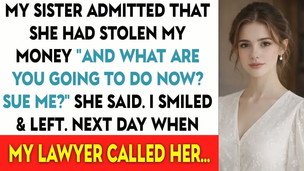 My Sister Admitted That She Had Stolen My Money “And What Are You Going To Do Now？ Sue Me？” She