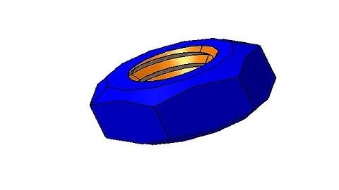 catia nut design hex nut with chamfer m8