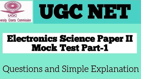 UGC NET June 2020 Electronic Science paper 2 Mock Test Part1| UGC NET Electronic Science| UGC NET