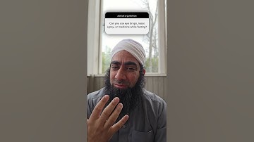 Can you use eye drops, nasal spray, or medicine while fasting?