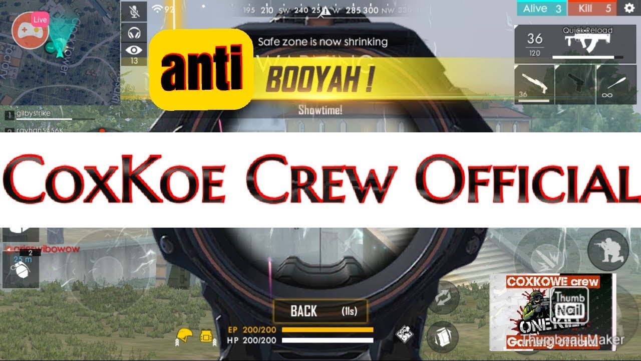 GARENA FREE FIRE - CoxKoe Crew Anti BOOYAH!!!
