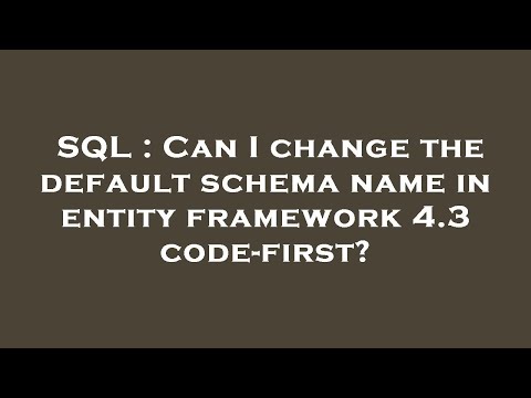 SQL : Can I change the default schema name in entity framework 4.3 code-first?