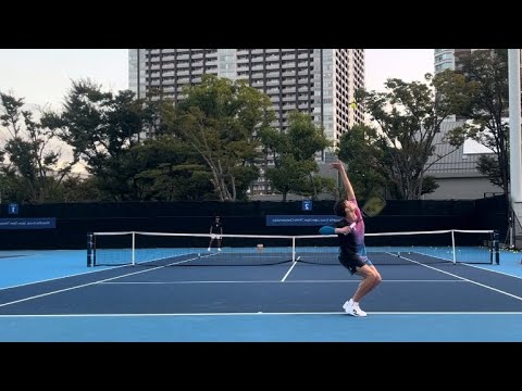 Ben Shelton 2024 JapanOpen Tennis Serve Practice (right hand
