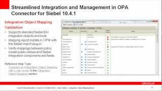 New Mapping Report in OPA Connector For Siebel v10.4.1