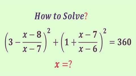An Easy method to Beat this maths Algebra problem | Olympiad Question | how to solve this? | x=?