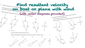 Find resultant velocity on boat or plane with wind