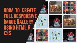 How to Create a Responsive Image Gallery using HTML & CSS