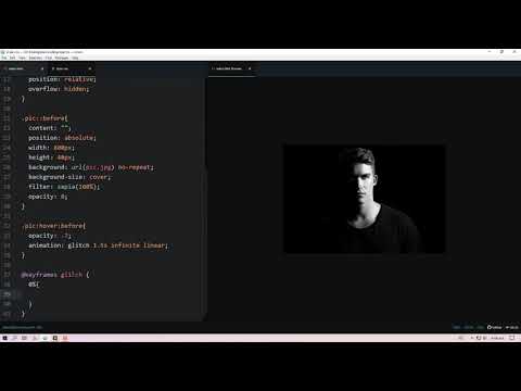 Glitch Effect on Hover Using Only HTML & CSS