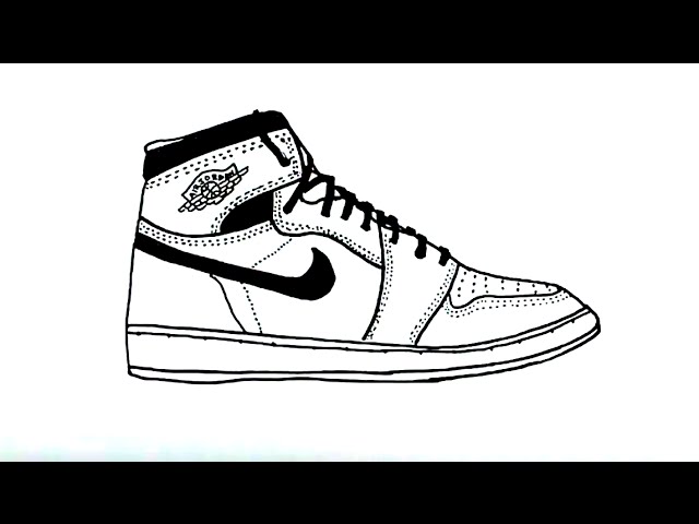 How to Draw Jordan Shoe YouTube