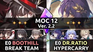 E0S1 Boothill & E0 Dr.Ratio | Memory of Chaos 12 | Honkai Star Rail 2.2