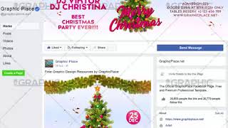 Merry Christmas Celebration - Animated Flyer PSD Template for Facebook