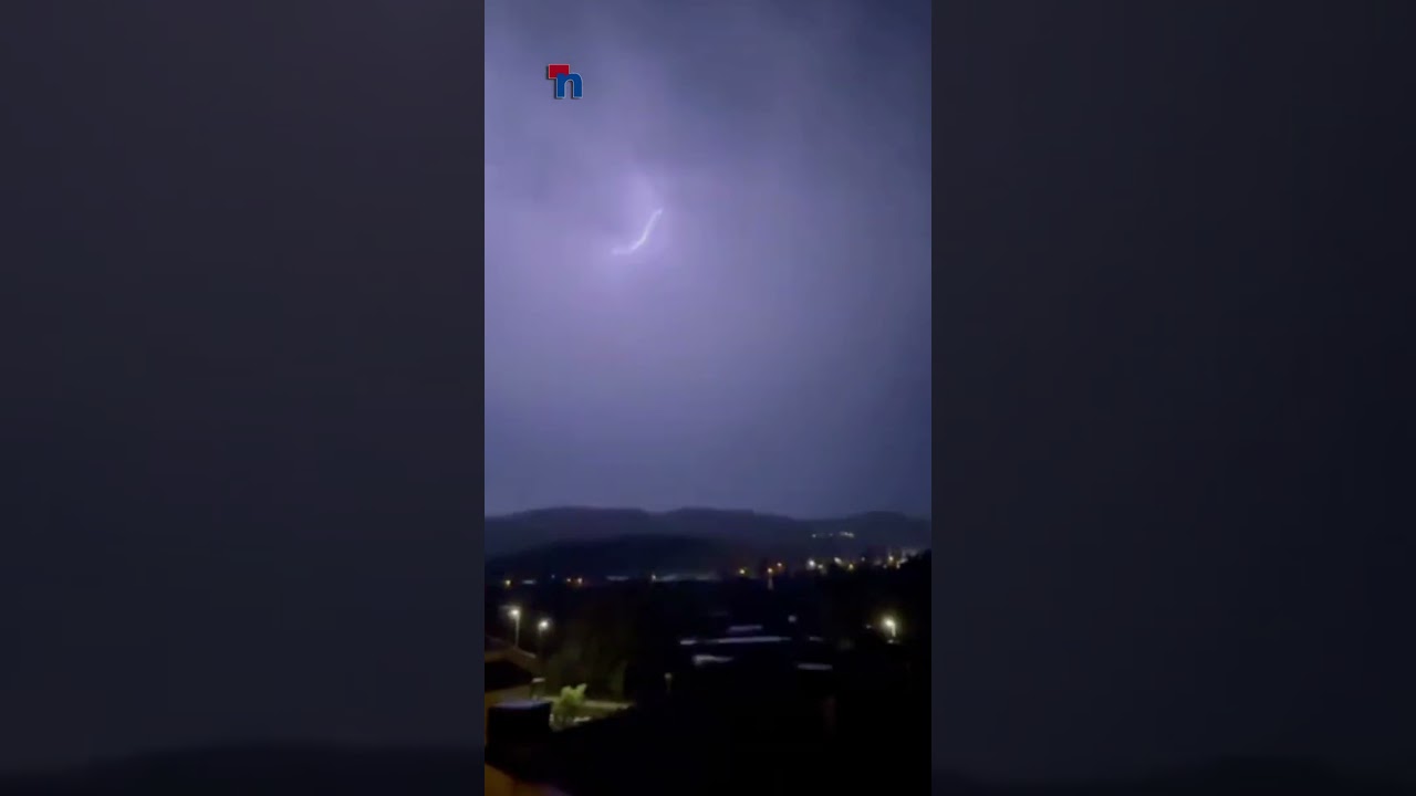 Fuerte tormenta eléctrica en la Comarca de Pamplona