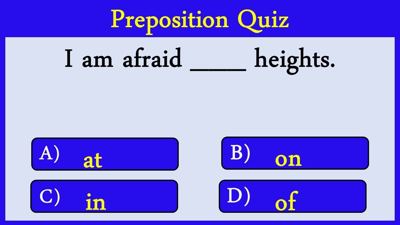 preposition Quiz 6: Can you score 15/15?