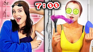 MORGEN-ROUTINE in den Sommerferien ☀️😂 (Schminken, Rasieren...) - Celina