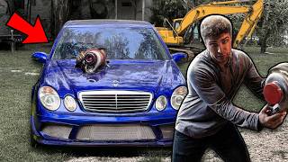 I put an Excavator Turbo on my Diesel Mercedes! (Full Compound Turbo Kit Fabrication)