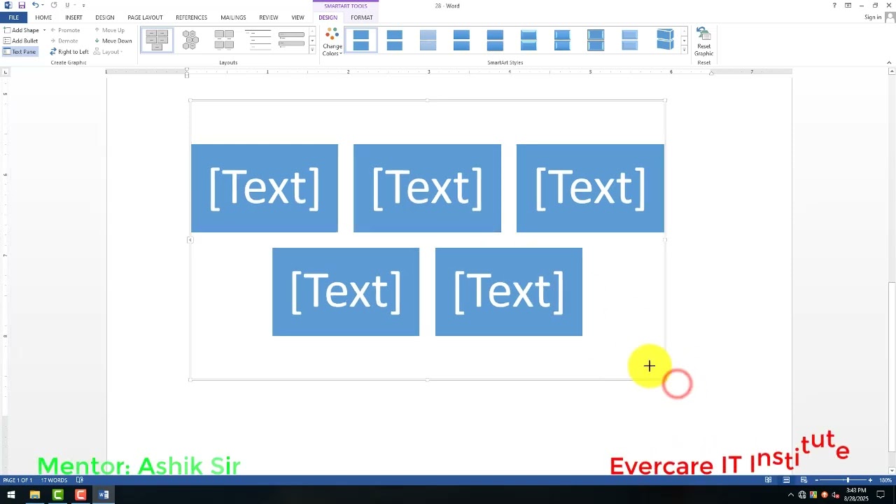 Microsoft office Insert ribbon SmartArt  | Class- 6, Part- 6