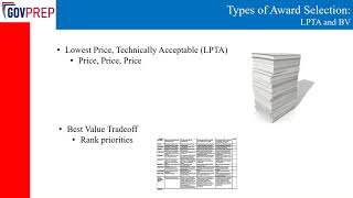 Government Contract Award Types - LPTA and BV