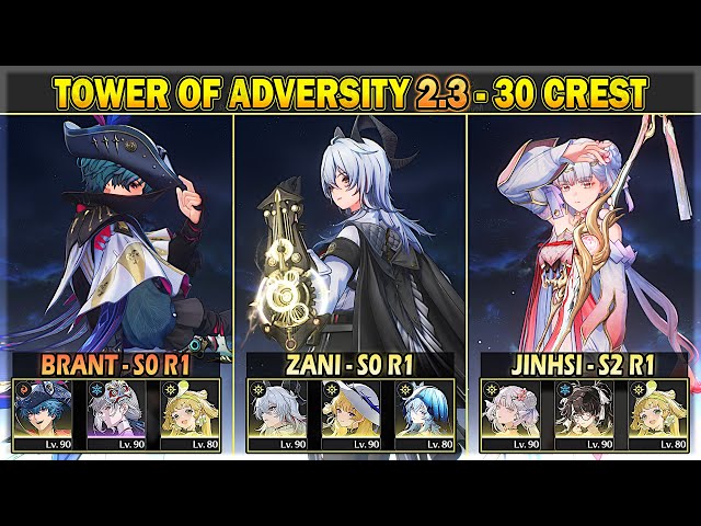 Zani - Phoebe, Brant, Jinhsi | 30 Crest Tower of Adversity 2.3