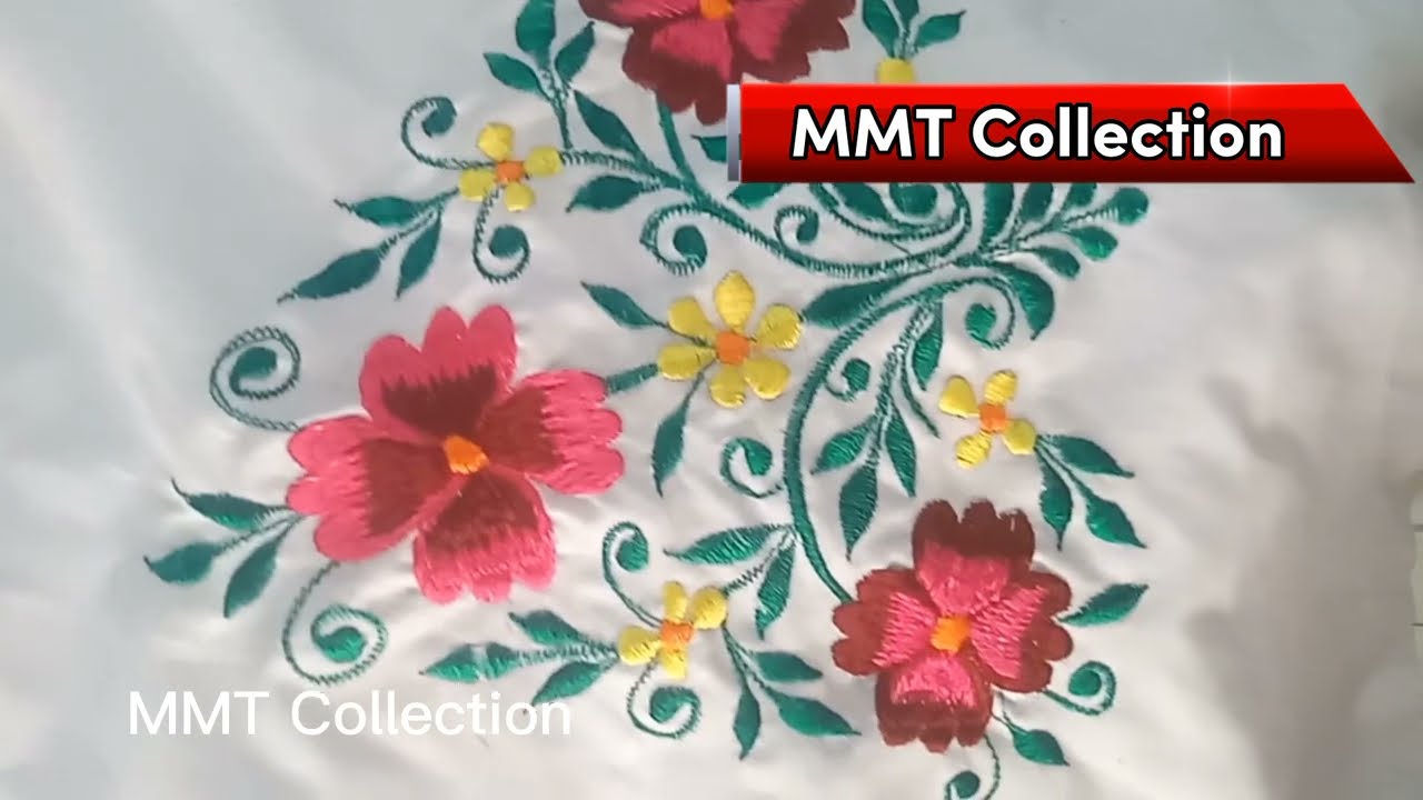 Embroidery easy flower Design ( machine embroidery ) 