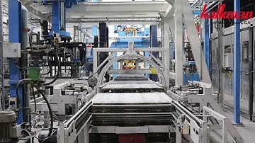 aftransport en verpakken van betonstraatstenen