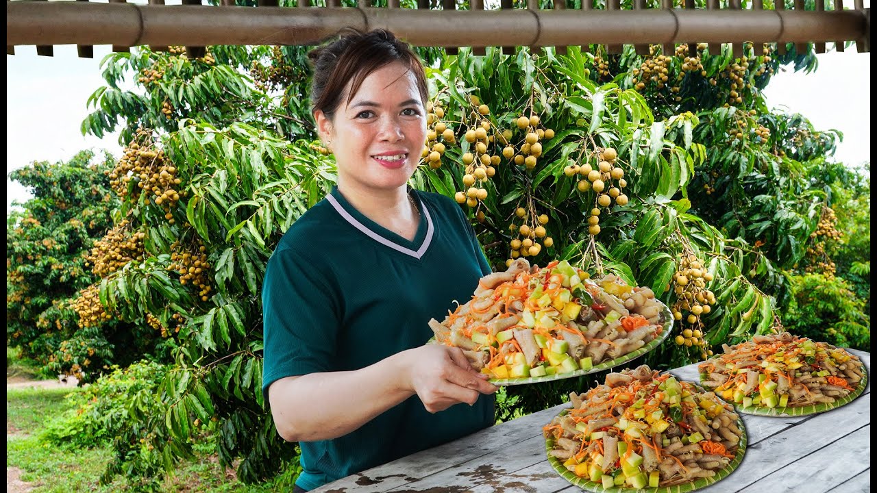 Harvesting 1000+ Longan Fruits to Sell at the Market – Delicious Lemongrass Chicken Feet Recipe!
