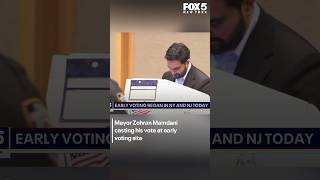 Mayor Zohran Mamdani casting his vote at early voting site