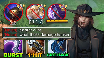 GLOBAL CLINT FULL DAMAGE LATE GAME BUILD FOR ONE SHOT!🔥 (100% BROKEN DAMAGE) - MUST TRY! | MLBB