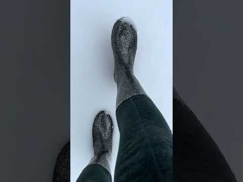 Glitter wellies and snow