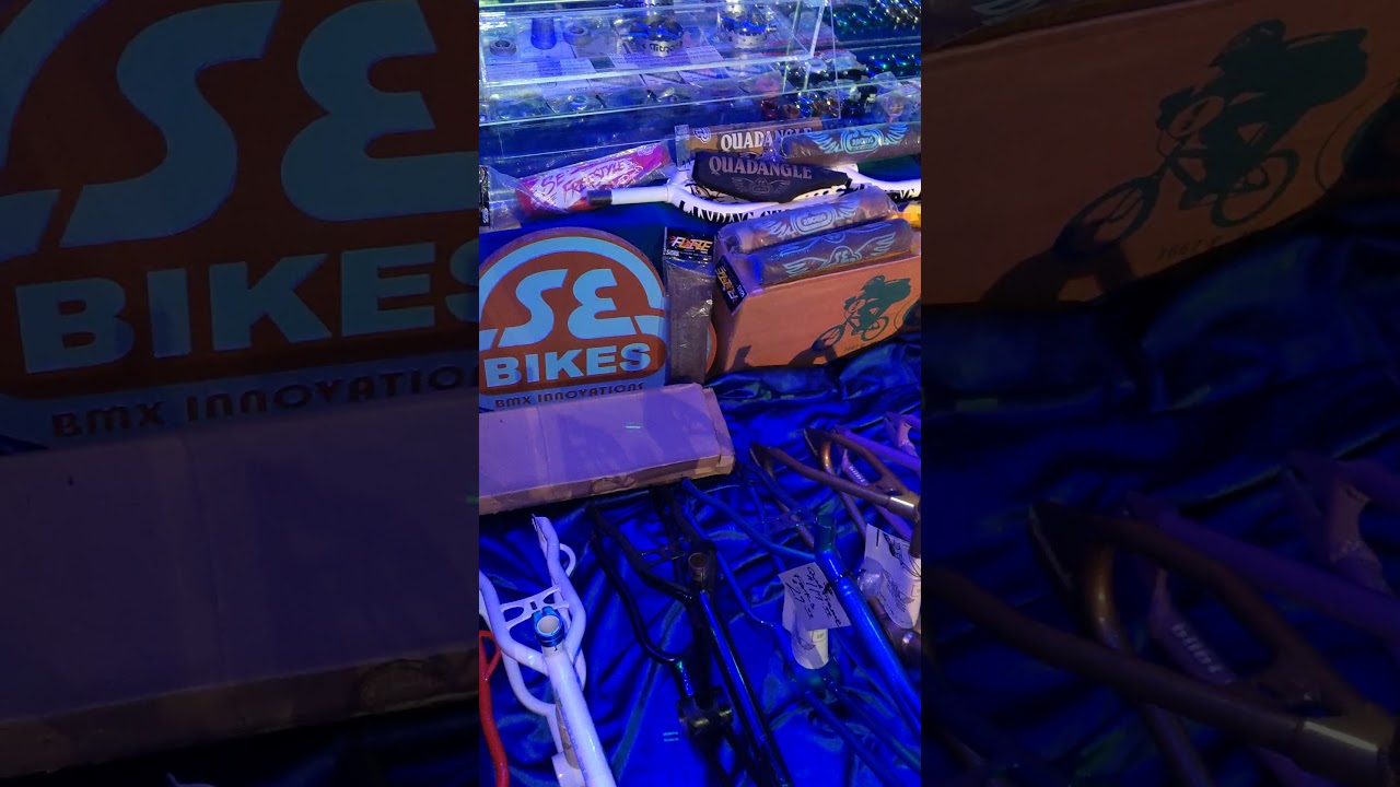 SE Racing Old School frame set line-up.  Some 1980s NOS PK Rippers and some NOS Race Freestyle Quads