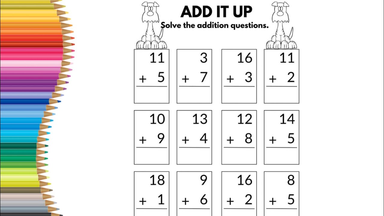 Maths Addition for Kids | Easy Addition Sums | Preschool & Kindergarten ...