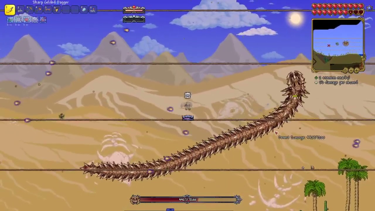 terraria infernum desert scourge (stealth only rogue)