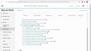 Math 1314 eCampus and MyMathLab Tour
