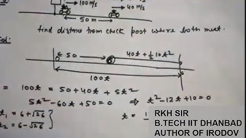 Lecture-15:Rectilinear motion.. Motion of two people.. Simple example