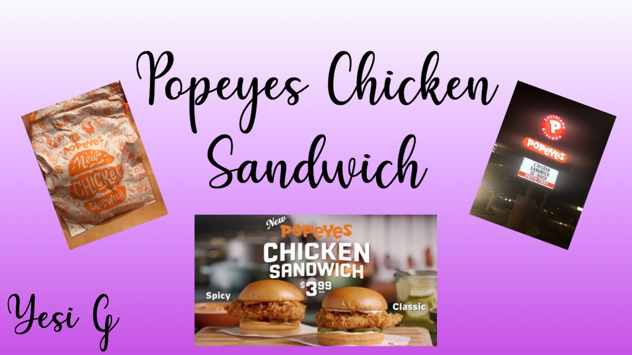 Popeyes Chicken Sandwich YouTube