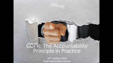 GDPR Accountability Principle