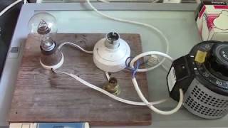 Using the Variac ( rotary transformer ) to display future lamp vids.