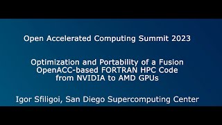 Porting an OpenACC Fortran HPC Code to the AMD GPU Based Frontier System