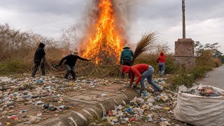 Miracle Sidewalk Cleanup Transformation! Dirty Filthy Streets Restored—Environmental Girl in Tears