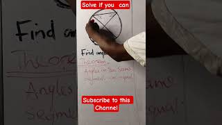 Circle theorem. #maths #circle #mathstricks #iqtest #education