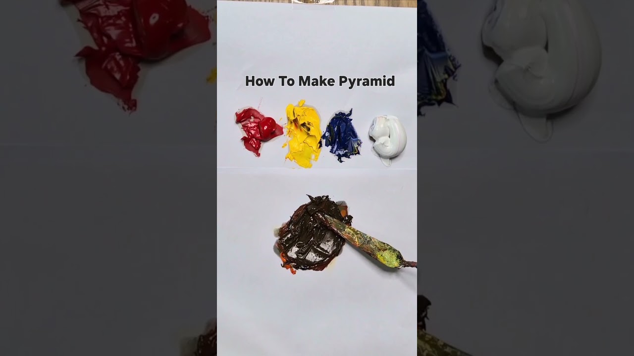 How to make Pyramid from just Red, Yellow, Blue and White 