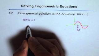 General Solution Trigonometric Equations Q1 - EDEXCEL - GCSE - SAT