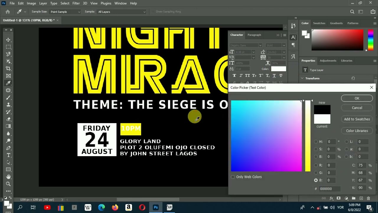Photoshop Tutorial To Create A Church Program Flyer