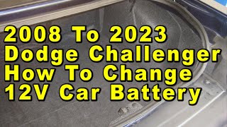 2008 To 2023 Dodge Challenger How To Change 12V Car Battery With Group Size & Part Numbers