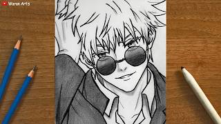 Easy Anime Drawing || How to Draw Gojo Satoru Step by Step | Jujutsu Kaisen Drawing Tutorial